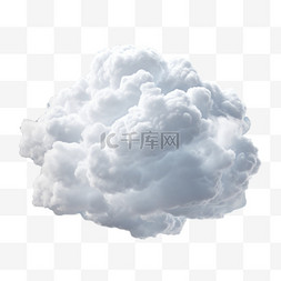 白色云朵积云AI元素立体免扣图案