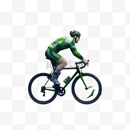 自行车竞速运动员力量感健硕锻炼