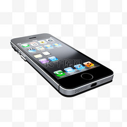 苹果手机黑色手机图片_苹果手机黑色AI元素立体免扣图案