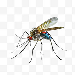 蚊子害虫AI元素立体免扣图案