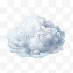 白色云朵软绵绵AI元素立体免扣图