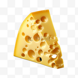 芝士图片_奶酪三角块3d装饰立体免扣素材