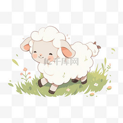 养殖小羊图片_手绘元素可爱绵阳
