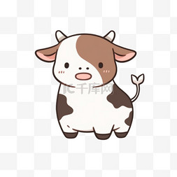 奶牛的背景图片_奶牛卡通手绘元素