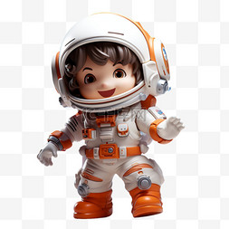 宇航员卡通元素图片_3D人物宇航员卡通立体可爱职业