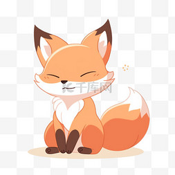 小狐狸背景图片_狐狸卡通手绘元素