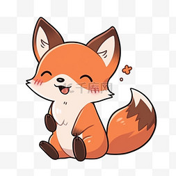 可爱小狐狸素材图片_呆萌的可爱小狐狸卡通元素