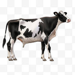 素材牛图片_奶牛家畜AI立体装饰素材