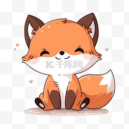 小狐狸背景图片_呆萌的卡通小狐狸元素