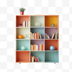 书柜家具家电清新配色3D美观立体