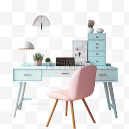 家具书桌学习家电清新配色3D美观