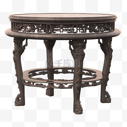 桌子木质中国古典AI立体效果素材