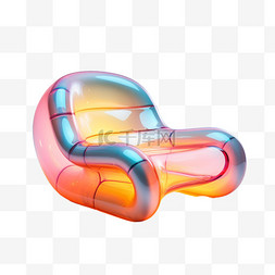 炫彩气泡图片_扶椅3D膨胀家具泡泡风时尚炫彩气