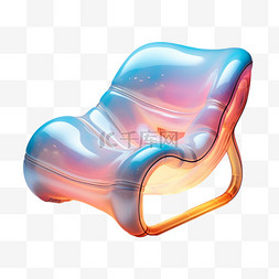 充气感图片_充气感家具椅子靠背3D渐变色时尚