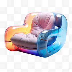 3D膨胀家具泡泡风时尚扶椅炫彩气