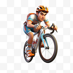 3D亚运会自行车竞速运动员锻炼比