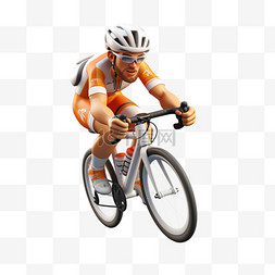 3D亚运会运动员锻炼比赛自行车竞