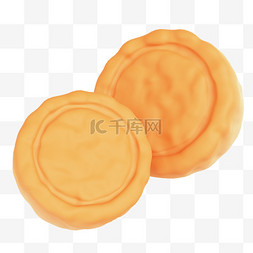 夹心食物甜品图片_3D中秋月饼中秋节立体食物