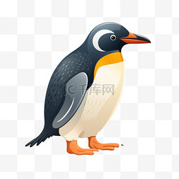 企鹅电竞图片_野生动物扁平风动物企鹅宠物插画