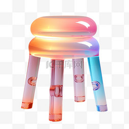 炫彩气泡图片_3D膨胀凳子家具泡泡风时尚炫彩气