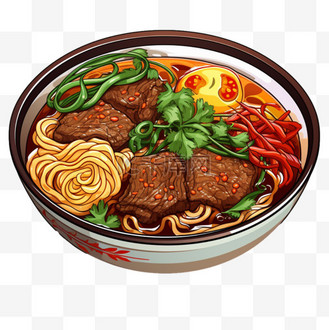 牛肉面插画图片_牛肉面插画素材-牛肉面插画图片大全-千库网