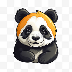 熊猫野生动物扁平风动物宠物插画