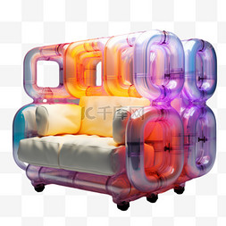 3D按摩椅膨胀家具泡泡风时尚炫彩