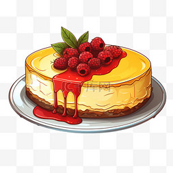 扁平风蛋糕美食食物美味味蕾插画