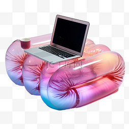 充气感家具书桌3D渐变色时尚透明