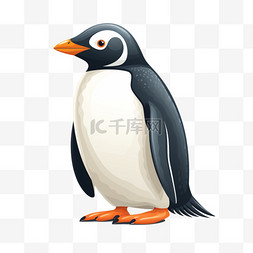 动物标志的汽车图片_野生动物扁平风企鹅动物宠物插画