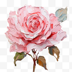 玫瑰浪漫油画风格植物风景画装饰