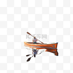 3D亚运会运动员锻炼比赛划船小船