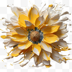 油画植物图片_油画风格植物风景画向日葵装饰美