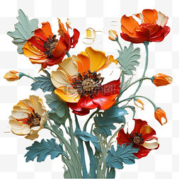 油画植物图片_油画风格植物风景鲜花画装饰美观