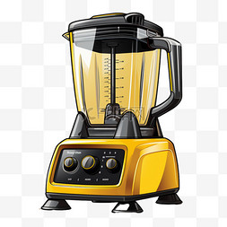 扁平破壁机榨汁机黄色家电常见电