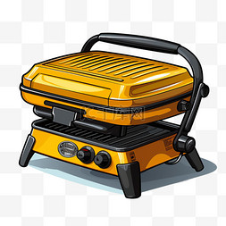 烤箱烧烤扁平黄色家电常见电器