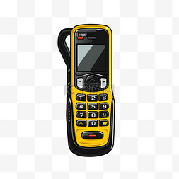 手机家电图片_手机扁平黄色家电常见电器