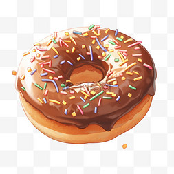 蛋糕甜甜圈卡通手绘元素