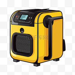 扁平黄色家电面包机常见电器