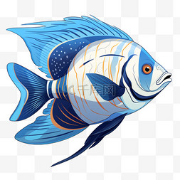 扁平动物鱼海洋生物可爱生动卡通