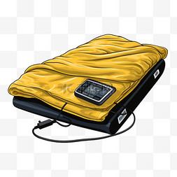 电热毯扁平黄色家电常见电器