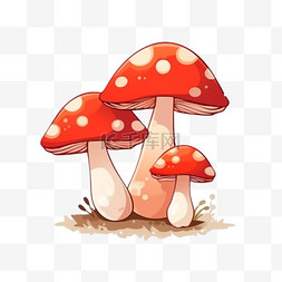 卡通手绘蘑菇元素