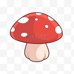 卡通蘑菇背景图片_元素红色的蘑菇卡通手绘