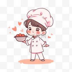 厨师卡通厨师图片_小男孩卡通手绘厨师元素