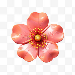 粉色质感花朵图片_粉色花朵单朵质感AI元素立体免扣