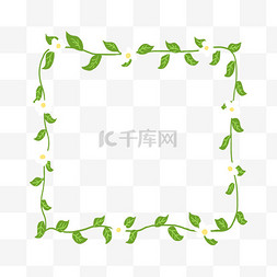 树藤叶子边框图片_植物边框免抠元素