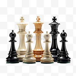 国际象棋棋子光滑反光I元素立体