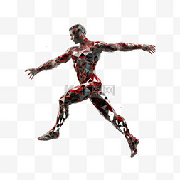 跑起来的身体模型AI元素立体免扣