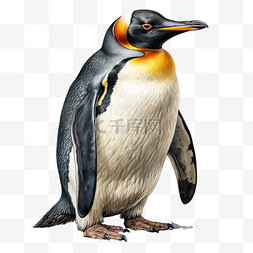动物南极图片_马克笔风格动物企鹅南极可爱野生