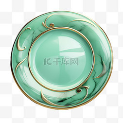 盘中的鱼图片_玉盘瓷盘中国风AI元素立体免扣装